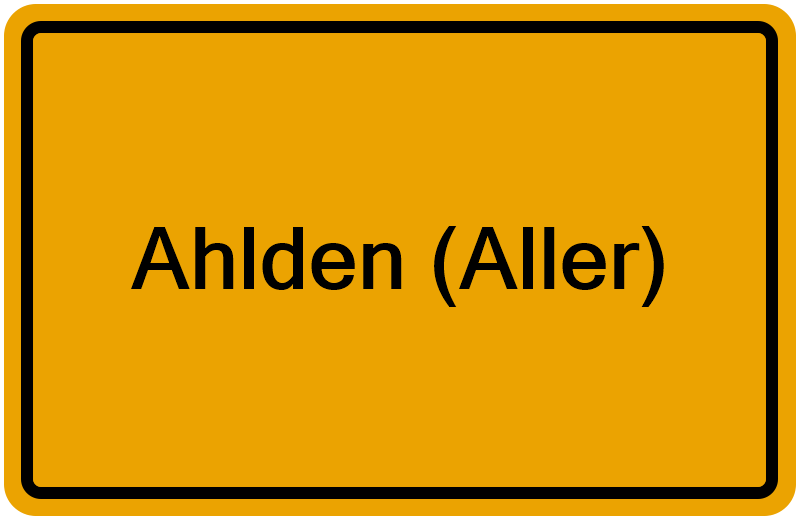 Handelsregisterauszug Ahlden (Aller)